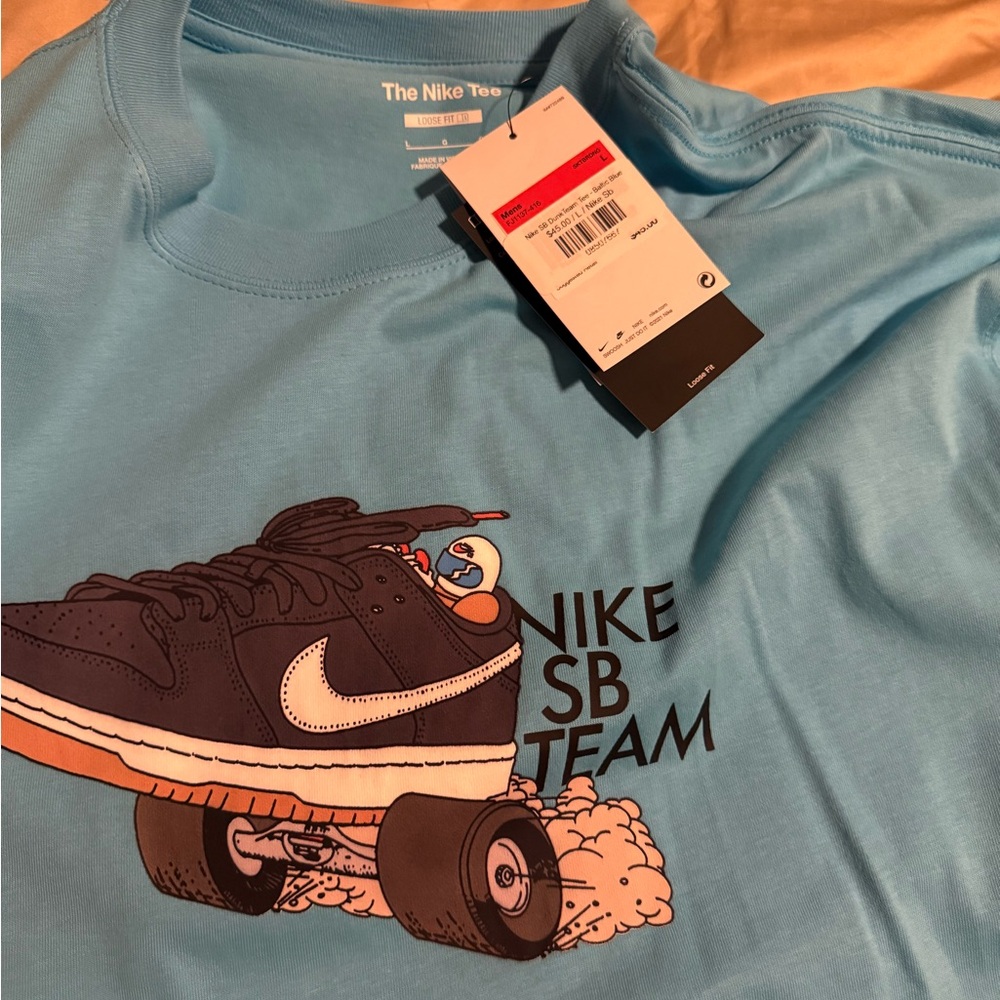 NikeSB Blue men’s Shirt black  and White Skateboarding Sneakers NEW